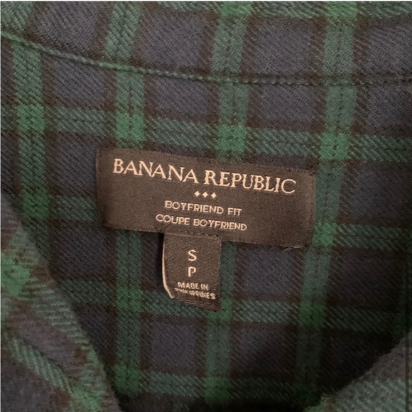Lot of 2 Boyfriend Fit Flannels - Banana Republic - Picture 4 of 8